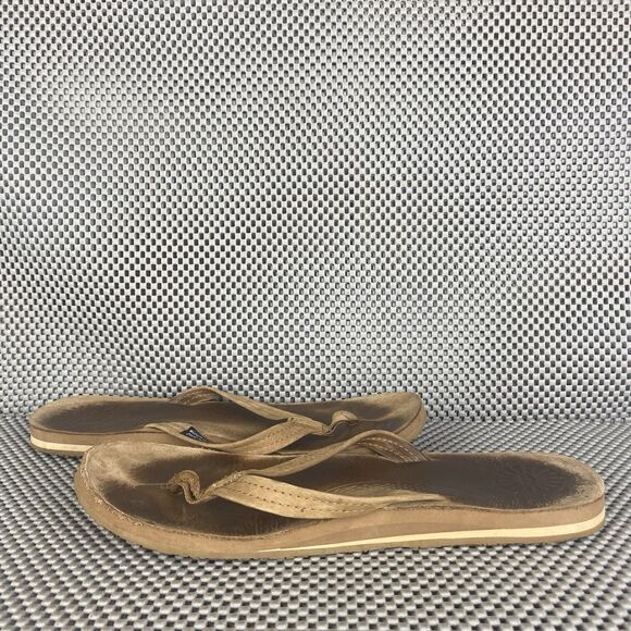 UGG Flip Flop Sandals Womens Size 8 Brown Leather Slide Thong Sandals - Picture 5 of 11